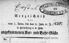 Symbol-Bild für Einheit Homburger Kur- und Badelisten